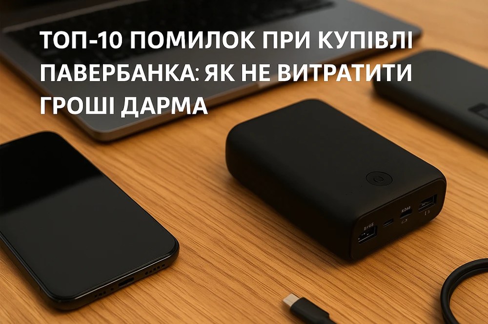 ТОП-10 помилок при купівлі повербанка: як не витратити гроші дарма?