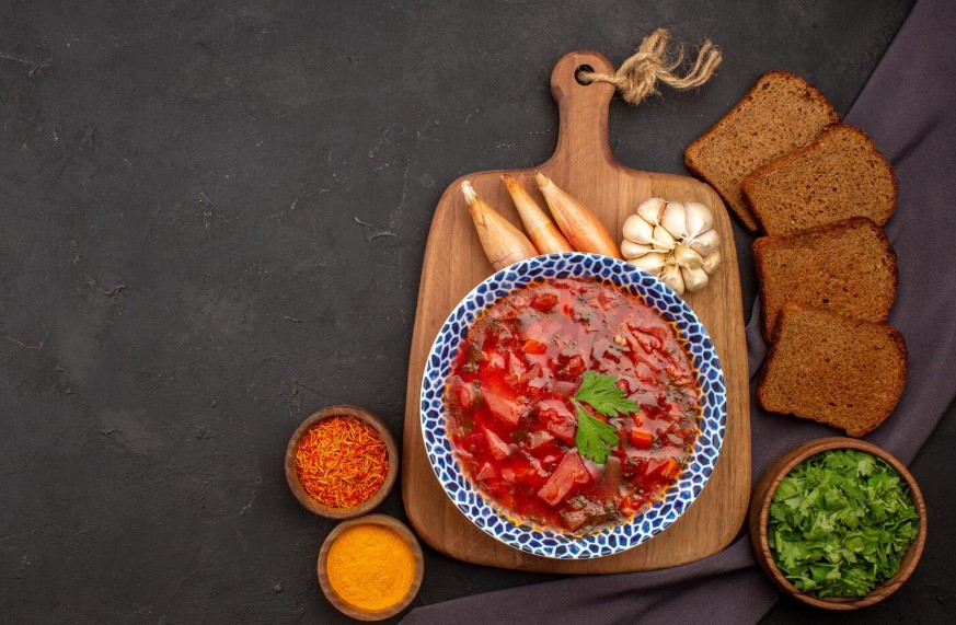 Рецепт постного борща со свежими или сушёными грибами